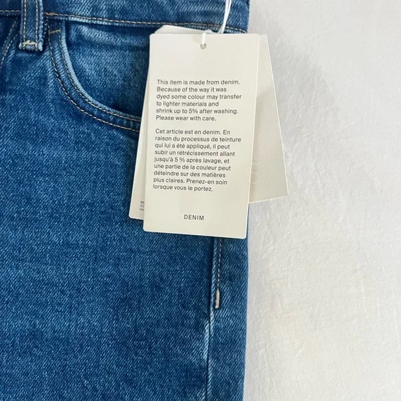 COS Straight Leg Extra-High Rise Ankle Jeans Organic Cotton Size 23 NWT - Picture 2 of 7